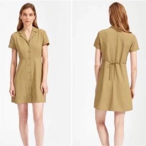Everlane Japanese Goweave Notch Collar A-line Shirtdress